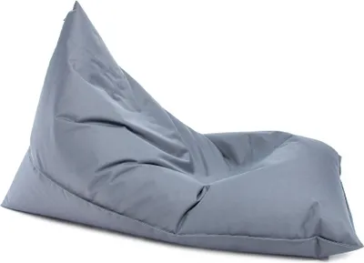Produktbild von Ecopuf, Lazy Dreieckiger Sitzsack, Sessel Outdoor Pouf, Bean Bag, Grau Nc16, Klein