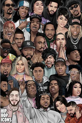 Produktbild von Hip Hop - Icons - Poster - Größe 61x91,5 cm