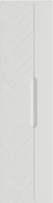 Produktbild von Hochschrank 35 cm breit in weiß matt mit gefräster Front ANGERA-140