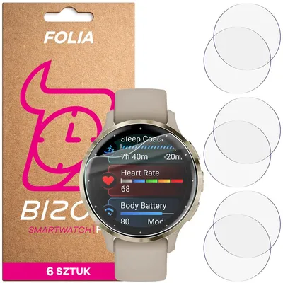 Produktbild von 6x Schutzfolie für den Bildschirm für Garmin Venu 3S, Bizon Watch HydroFlex