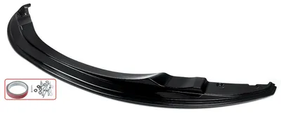 Produktbild von Frontstoßstangenlippen-Splitter, glänzende schwarz lackierte Oberfläche, langlebiges Kunststoffmaterial, Glänzendes Schwarz