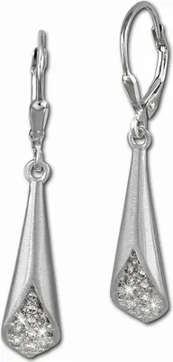 Image de SilberDream Boucles d'oreilles dames argent blanc corne d'abondance zirconium SDO368M