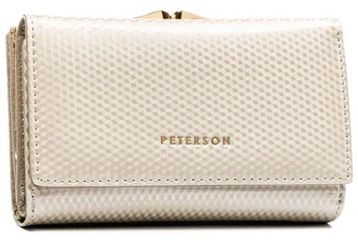 Obrázok produktu pre Peterson dámska kožená peňaženka béžová RFID 14x9 cm