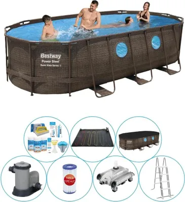 Obrázok produktu pre Bazén - Bestway Power Steel Swim Vista Oval 549x274x122 cm