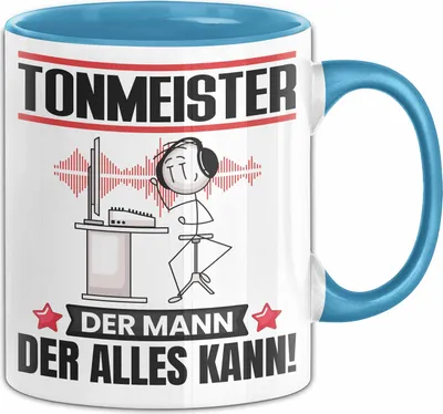 Produktbild von Tonmeister Tasse Geschenk für Tonmeister Der Mann Der Alles Kann Geschenkidee zum Geburtstag (Blau)