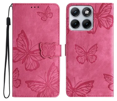 Produktbild von Motorola Edge 70 Fusion Hülle - Coverup Schmetterlinge Klapphülle - Pink
