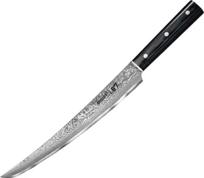 Produktbild von SAMURA Damascus 67 Tranchiermesser 230mm/9. Micarta Griff. Hrte 61 HRC