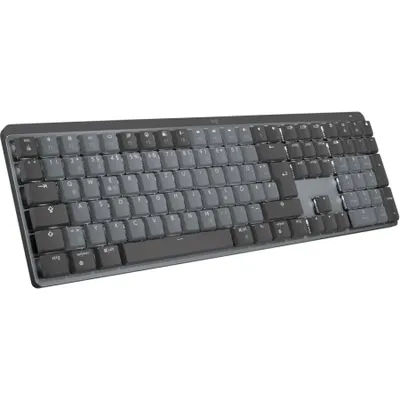 Produktbild von Logitech Master MX Mechanical Mini, Kabellos, RF Wireless + Bluetooth, Mechanischer Switch, QWERTZ, LED, Graphit