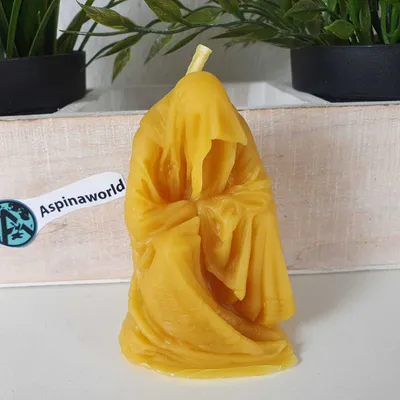 Obrázok produktu pre Včelí vosková sviečka Smrťka 9 cm