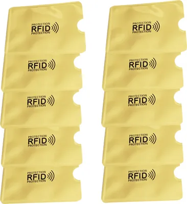 Produktbild von 10 Stück tragbare antimagnetische RFID-Kreditbank-ID-Kartenhülle Schutzhülle Blau