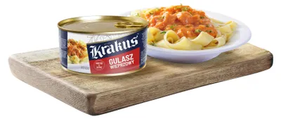 Produktbild von Krakus '' Gulasz'' Schweinegulasch 300g Dosenschinken Frühstücksfleisch