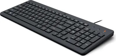 Produktbild von HP 150 Kabelgebundene Tastatur, Volle Größe (100%), Kabelgebunden, USB, Schwarz