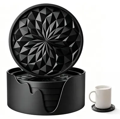 Immagine prodotto di Set di 6 sottobicchieri in silicone con supporto