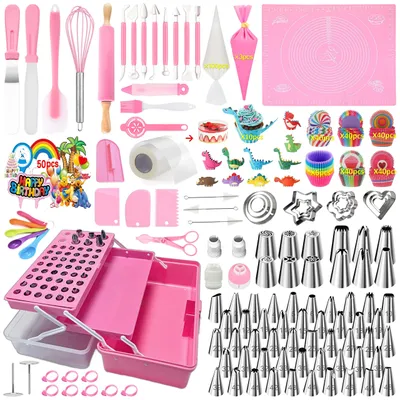 Image de Solidchoice - Ensemble professionnel de décoration de gâteaux, comprenant 488 pièces