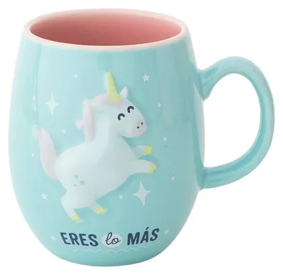 Mok mit Einhorn-Relief, Keramik, 300 ml, spülmaschinengeeignet