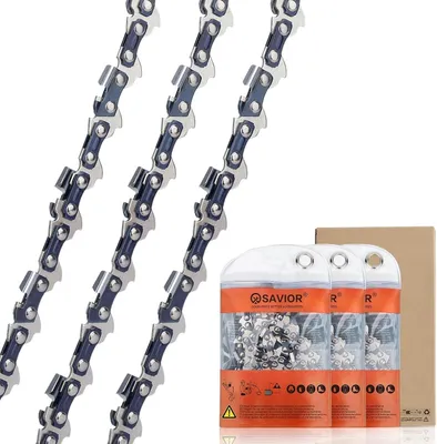 Obrázek produktu pro Řetězy na pilu, 3 kusy, rozměr 3/8 palce, tloušťka 1,3 mm, 55 hnacích článků, pro řetězovou pilu