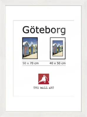 Produktbild von Bilderrahmen Holz Göteborg weiß 50 x 70 cm