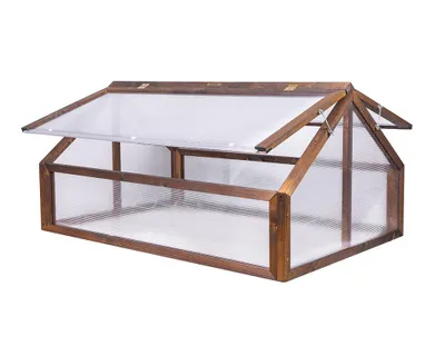 Image de Greenspot Cadre réfrigérant en bois 120x80x60cm Bois de rose brun foncé
