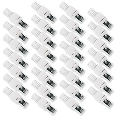 Produktbild von 30x CAT 6A RJ45 Netzwerk Stecker Netzwerkstecker CAT 7 6 5 LAN Kabel werkzeuglos