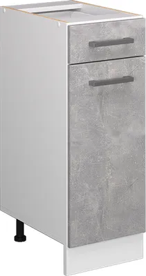 Produktbild von Vicco Küchenunterschrank R-Line, 30 cm ohne Arbeitsplatte, Beton/Weiß