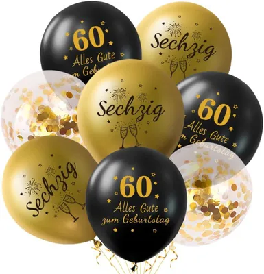 Produktbild von Ballons zur Dekoration für den 60. Geburtstag – perfekt für die Dekoration zum 60. Geburtstag