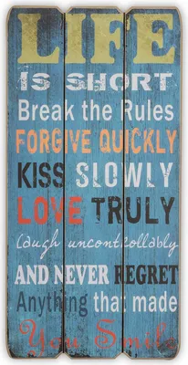 Produktbild von Wandschild mit Spruch Holzschild Wandobjekt Bild Holzbild Shabby Chic