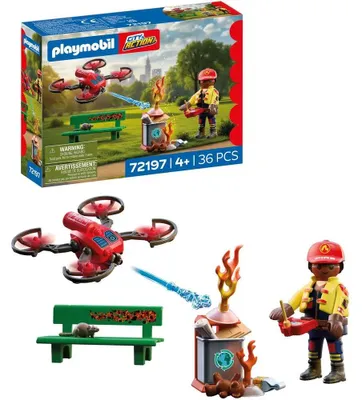 Imagen del producto de PLAYMOBIL: Dron para bomberos