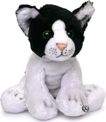 Produktbild von Katze Kater Kuscheltier schwarz-weiß Plüschkatze Schnuffeltier MORLE