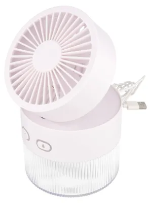 Produktbild von USB Tischventilator mit Luftbefeuchtung, mit Beleuchtung, Betrieb nur mit USB-C Kabel möglich Weiß
