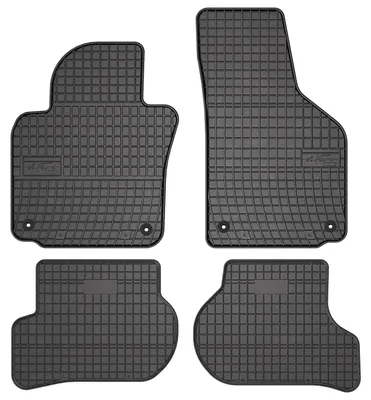 Produktbild von Gummi-Fußmatten für Volkswagen Golf VI 2009-2013 (Schrägheck/Kombi) – 4-tlg, Schwarz, passgenau – Wielganizator SolidPRO