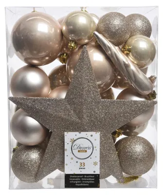Productafbeelding van Kerstballen mix 33 st Parel Kerst Decoris
