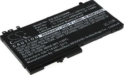Obrázek produktu pro TECHTEK Baterie do notebooků kompatibilní s [Dell] Latitude 12 5000, Latitude 12 E5250, Latitude 12 E5250 P25S, Latitude 12 E5250-5033, Latitude 12