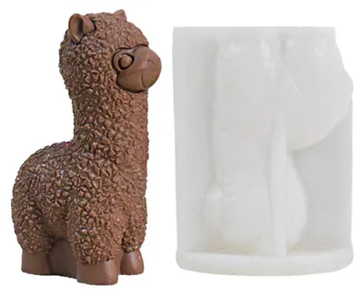 Obrázek produktu pro 3D silikonová forma s motivem alpaky pro výrobu svíček, mýdel, sádry a pro řemeslné účely