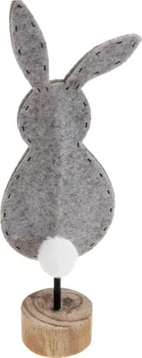 Produktbild von Osterdeko Aufsteller Tischfigur Filz Osterhase Grau 50cm