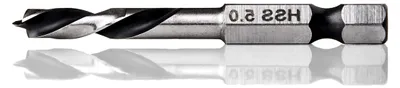 Produktbild von Holzspiralbohrer mit Zentrierspitze - Bohrer-Durchmesser 5,0 mm
