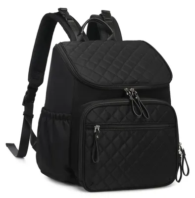 Produktbild von Großer Kapazitäts Wickelrucksack mit Kinderwagenbefestigung - Wasserdichte Reise Baby Tasche