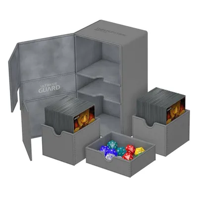 Produktbild von Ultimate Guard Twin Flip'n'Tray 200+ XenoSkin Grey