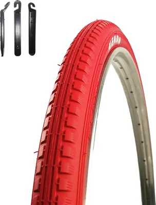Obrázok produktu pre 1 x Kenda K-142 bicyklová pneumatika v červenej farbe 40-635 (28 x 1 1/2) vrátane montážnej páky maxxi4you