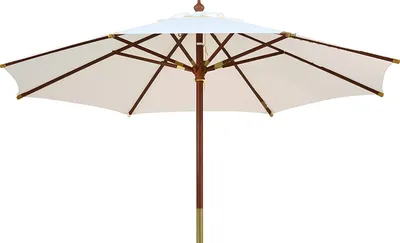 Produktbild von Sonnenschirm Sunshine 350 cm weiß als klassischer Terrassenschirm Marktschirm