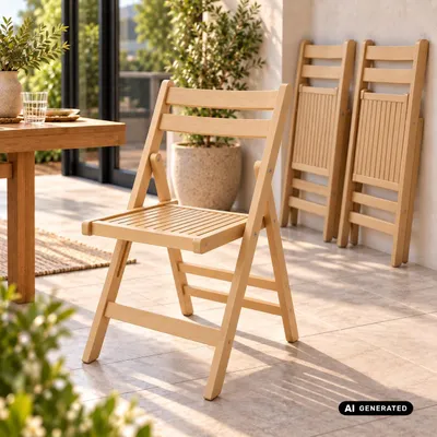 Produktbild von Kynast Klappstuhl aus Holz 44x59x80cm, natur 613-402360