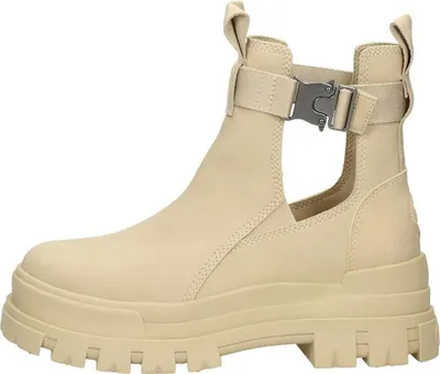 Image de Buffalo Aspha COA Vegan  Enkellaarsjes Plat - Beige - Maat 38
