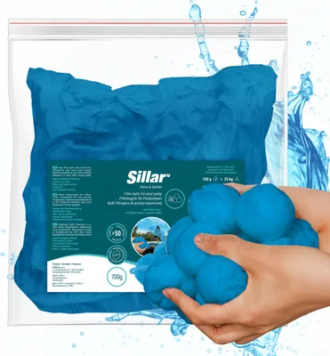 Produktbild von Sillar Filterbälle Filterkugeln Für Pool Sandpumpe 700g 0,7Kg Blau - Pool Kartusche Filterballs für Sandfilteranlagen