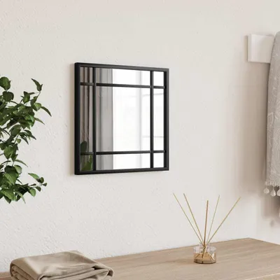 Image de Miroir mural élégant noir 30x30 cm carré fer - Miroir mural Hommie1997227 1parcel