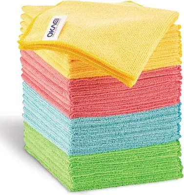 Produktbild von OKAEI Premium Mikrofaser Reinigungstücher Putztücher Allzwecktücher 32x32 cm