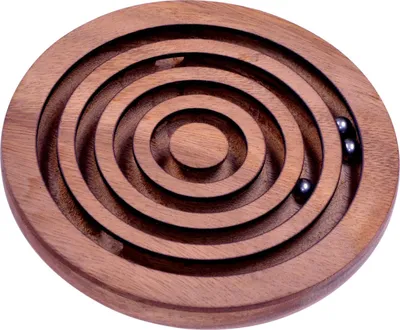 Produktbild von Kugel-Labyrinth – Geschicklichkeitsspiel aus Holz mit 3 Kugeln