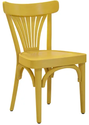 Produktbild von 2er-Set Cabris | Bugholzstuhl | Holz | Gelb | Bugholz | Gastro Rattanstuhl, Outdoor Rattanstuhl, Terrassen Rattanstuhl