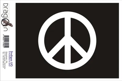 Produktbild von Aufkleber / Autoaufkleber - JDM / Die cut / Auto / OEM - Peace - 110x110 mm silber - Heckscheibe / Heckscheibenaufkleber