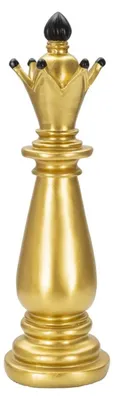Imagen del producto de Figura de ajedrez, alfil, de resina, 12,5x38,5 cm, color dorado y , diseño de Mauro Ferretti