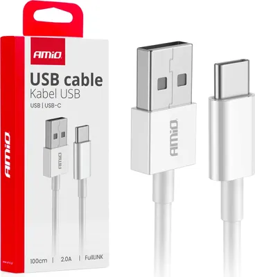 Produktbild von USB-A - USB-C 2A Ladekabel 100 cm FullLINK-DATENÜBERTRAGUNG