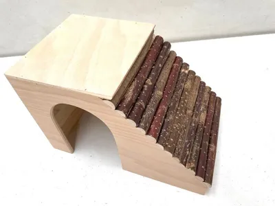 Produktbild von Ollesch Haselnusshaus für Meerschweinchen 33x18,5x19,5 cm